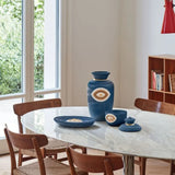 LLADRÓ PORCELAIN JEWELLERY BOX "LOVER'S EYES" WHITE, BLUE AND GOLD 