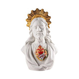 LLADRÓ PORCELAIN SCULPTURE "SACRED HEART OF JESUS" WHITE AND GOLD 