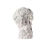 LLADRÓ PORCELAIN SCULPTURE "ETERNAL FLUIDITY – THINKER" WHITE AND SILVER 