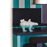 LLADRÓ PORCELAIN SCULPTURE "MOTHER BEAR AND HER YOUNG – UNDERWATER" WHITE AND BLUE 