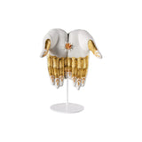 LLADRÓ PORCELAIN SCULPTURE "ABUNDANCE MUDRA" WHITE AND GOLD 
