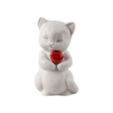 LLADRÓ PORCELAIN SCULPTURE "WHISKERS – PLAYFUL KITTEN" WITH RED HEART 
