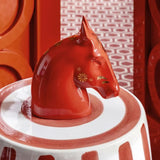 RED AND GOLD LLADRÓ PORCELAIN SCULPTURE "THE HORSE"