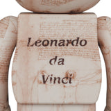 MEDICOM TOY BE@RBRICK LEONARDO DA VINCI "VITRUVIAN MAN" 100% & 400% - 2023 EDITION