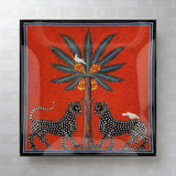 Piatto in vetro Ortigia Mosaico rosso 25 x 25