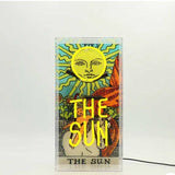 Neon luminoso in vetro "The Sun" con box acrilico trasparente