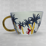 Tazza Ortigia in ceramica Wonky con serigrafia oro