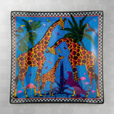Piatto in vetro Ortigia Giraffe blu 11 x 11 cm