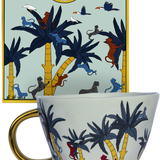 Tazza Ortigia in ceramica Wonky con serigrafia oro
