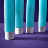 Set 4 candele LED Werns stick blu in cera e plastica