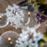 Lampada ad Olio Disc in Vetro Martellato e Ottone L - Peri Living