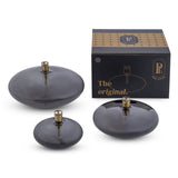 Lampada ad Olio Disc in Vetro Fumé e Ottone S - Pier Living