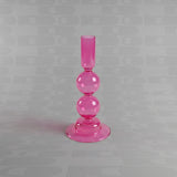 Candelabro Nina vetro Werns rosa