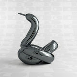 EDITION STUDIO ART "BALLOON SWAN L" SCULPTURE GRAPHITE BLACK – LIMITED EDITION