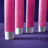 Set 4 candele LED Werns stick rosa in cera e plastica effetto realistico