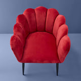 Sedia in velluto Marlene  Werns in rosso
