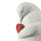 Porcelain sculpture "Colby – Penguin protector" with red heart LLADRÓ