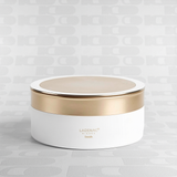 Candela profumata Lui&Lei “Details” grande in vetro bianco e oro – 1300 g
