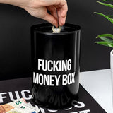 Salvadanaio in Metallo Nero "Fucking Money Box" – Fisura