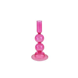 Candelabro Nina vetro Werns rosa