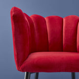 Sedia in velluto Marlene  Werns in rosso