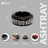 Posacenere in Ceramica Nero "FOTTUTO VIZIO" – Fisura