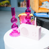 Candelabro Nina vetro Werns rosa