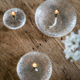 Lampada ad Olio Disc in Vetro Martellato e Ottone L - Peri Living
