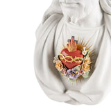 Porcelain sculpture "Sacred Heart of Jesus" white and gold LLADRÓ