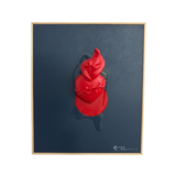 ALESSANDRO FLAMINIO - CUORE SACRO RED ON BLUE CIRCLE 2024 1/1