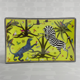 Piatto in vetro Ortigia Jungle rettangolare 26 x 16 cm