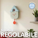 Orologio Cucù Azzurro con Righe Rosse