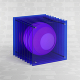 Lampada da tavolo LOP Quadrata Grande Blu - BANG