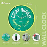 Orologio da Parete Verde "Every Hour is Happy Hour" – Fisura