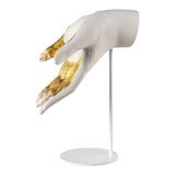 Porcelain sculpture "Abundance Mudra" white and gold LLADRÓ