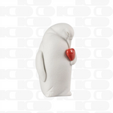 Porcelain sculpture "Colby – Penguin protector" with red heart LLADRÓ