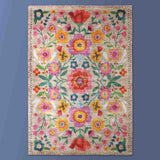 Tappeto Werns Fleur floreale in poliestere e cotone