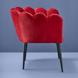 Sedia in velluto Marlene  Werns in rosso