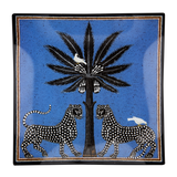 Piatto in vetro Ortigia Mosaico blu 25 x 25