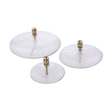 Lampada ad Olio Disc in Vetro Martellato e Ottone M - Peri Living