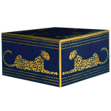 Ciotola Ortigia Spotty blu grande in ceramica con serigrafia oro
