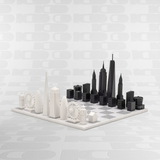Set di scacchi Skyline Chess "Special Edition Two City" London vs New York
