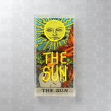 Neon luminoso in vetro "The Sun" con box acrilico trasparente