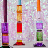 Portacandele Fancy Crystal, multicolore quadrato
