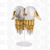 Porcelain sculpture "Abundance Mudra" white and gold LLADRÓ