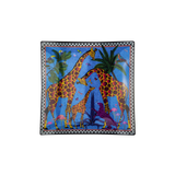 Piatto in vetro Ortigia Giraffe blu 11 x 11 cm