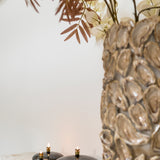 Lampada Disc ad Olio in Vetro Fumé e Ottone M - Pier Living